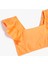 Keten Crop Bluz Kelebek Kollu Kare Yaka 3