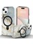 iPhone 15 Plus Manyetik Mermer Desen Pc+Tpu Telefon Kılıfı (Yurt Dışından) 1
