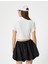 Crop Polo Yaka Tişört Kısa Kollu Slim Fit Kaşkorse Viskon 4
