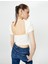 Sırt Dekolteli Tişört Crop Kısa Kollu Fitilli Slim Fit 1