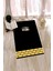 Dijital Baskılı Yıkanabilir Kabe Motifli Hediyelik Namaz Halısı Seccade 70X130, Seccade-45-Siyah, 5