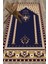 Dijital Baskılı Yıkanabilir Klasik Motifli Namazlık Seccade 70X130, Seccade-31-Lacivert, 1