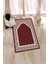 Dijital Baskılı Yıkanabilir Hediyelik Şık Namazlık Seccade 70X130 Cm, Seccade-17-Kırmızı, 2