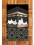 Dijital Baskılı Yıkanabilir Kabe Motifli Hediyelik Namaz Halısı Seccade 70X130CM, Seccade-47-Siyah, 1