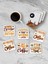 Kahve Coffee Motto Standlı Ahşap Bardak Altlığı Seti, 6 Adet Baskılı Bardak Fincan Kahve Altlığı 1