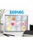 Cartoon Zodiac Signs Defter Suluk Laptop Notebook Tablet Telefon Kılıf Sticker Seti 1