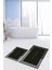 Dijital Baskılı Yıkanabilir Bathroom Yazılı Ikili Banyo Paspası, Klozet-1-Siyah, 5