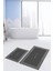 Dijital Baskılı Yıkanabilir Home Yazılı Ikili Banyo Paspası, Klozet-3-Gri, 5