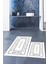Dijital Baskılı Yıkanabilir Desenli Bathroom Yazılı Ikili Banyo Paspası, Klozet-5-Beyaz, 1