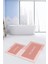 Dijital Baskılı Yıkanabilir Bathroom Yazılı Ikili Banyo Paspası, Klozet-2-Pembe, 5