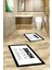Dijital Baskılı Yıkanabilir Home Yazılı Ikili Banyo Halısı Paspas, Klozet-13-Beyaz, 1