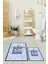 Dijital Baskılı Yıkanabilir Home Sweet Yazılı Ikili Banyo Halısı Paspas, Klozet-14-Mavi, 5