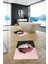3d Dijital Baskılı Yıkanabilir Ayak Izi Desenli Ikili Banyo Halısı, Klozet-17-Kırmızı, 2