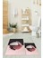 3d Dijital Baskılı Yıkanabilir Ayak Izi Desenli Ikili Banyo Halısı, Klozet-17-Kırmızı, 5