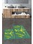 Dijital Baskılı Yıkanabilir Kaktüs Desenli Ikili Banyo Halısı Paspas, Klozet-23-Yeşil, 5