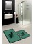 Dijital Baskılı Yıkanabilir Fil Desenli Ikili Banyo Halısı Paspas, Klozet-32-Yeşil, 1