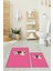 Dijital Baskılı Yıkanabilir Sevimli Köpek Ikili Banyo Halısı Paspas, Klozet-38-Pembe, 1
