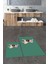 Dijital Baskılı Yıkanabilir Sevimli Köpek Ikili Banyo Halısı Paspas, Klozet-38-Yeşil, 2