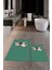 Dijital Baskılı Yıkanabilir Sevimli Köpek Ikili Banyo Halısı Paspas, Klozet-38-Yeşil, 4