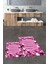 3d Dijital Baskılı Yıkanabilir Modern Desenli Ikili Banyo Halısı Paspas, Klozet-47-Pembe, 1