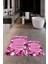 3d Dijital Baskılı Yıkanabilir Modern Desenli Ikili Banyo Halısı Paspas, Klozet-47-Pembe, 3