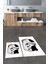 3d Dijital Baskılı Yıkanabilir Kedi Desenli Ikili Banyo Halısı Paspas, Klozet-43-Beyaz, 1