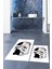 3d Dijital Baskılı Yıkanabilir Kedi Desenli Ikili Banyo Halısı Paspas, Klozet-43-Beyaz, 2