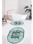 Dijital Baskılı Yıkanabilir Home Sweet Yazılı Ikili Oval Banyo Halısı Paspas, Klozet-14-Yeşil, 3