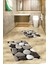 3d Renkli Taş Desenli Yıkanabilir Kolay Silinir Ikili Banyo Halısı Paspas, Klozet-46-Kahve, 4