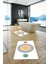 Dijital Baskılı Yıkanabilir Modern Ikili Banyo Halısı Paspas, Klozet-49-Beyaz, 5
