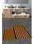 Dijital Baskılı Yıkanabilir Çizgili Modern Ikili Banyo Halısı Paspas, Klozet-50-Turuncu, 1