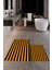Dijital Baskılı Yıkanabilir Çizgili Modern Ikili Banyo Halısı Paspas, Klozet-50-Turuncu, 3