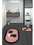 Dijital Baskılı Yıkanabilir Kaktüs Çiçek Desenli Ikili Oval Banyo Halısı, Klozet-22-Pembe, 4