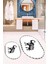 Dijital Baskılı Yıkanabilir Fil Desenli Ikili Banyo Halısı Paspas Oval, Klozet-32-Beyaz, 5