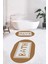 Dijital Baskılı Mozaik Desenli Bath Yazılı Ikili Oval Banyo Paspası, Klozet-07-Kahve, 4