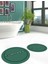 Dijital Baskılı Yıkanabilir Çerçeveli Bathroom Yazılı Yuvarlak Banyo Paspası, Klozet-06-Yeşil, 4