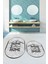 Dijital Baskılı Yıkanabilir Home Sweet Yazılı Ikili Oval Banyo Halısı Paspas, Klozet-14-Gri, 4