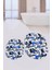 3d Dijital Baskılı Yıkanabilir Kelebek Desenli Ikili Banyo Halısı Paspas Oval, Klozet-44-Mavi, 4