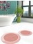 Dijital Baskılı Yıkanabilir Bathroom Yazılı Yuvarlak Banyo Paspası, Klozet-01-Pembe, 4