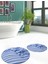 3d Dijital Baskılı Yıkanabilir Modern Ikili Banyo Halısı Paspas Yuvarlak, Klozet-48-Mavi, 5