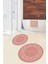 Dijital Baskılı Yıkanabilir Desenli Bathroom Yazılı Yuvarlak Banyo Paspası, Klozet-05-Pembe, 3