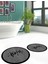 Dijital Baskılı Yıkanabilir Çerçeveli Bath Yazılı Ikili Yuvarlak Banyo Halısı Paspas, Klozet-10-Gri, 3