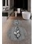 3d Dijital Baskılı Yıkanabilir Ayak Izi Desenli Ikili Yuvarlak Banyo Halısı Paspas, Klozet-15-Gri, 3