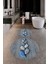 3d Dijital Baskılı Yıkanabilir Ayak Izi Desenli Ikili Yuvarlak Banyo Halısı Paspas, Klozet-15-Kırmızı, 3