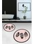 Dijital Baskılı Yıkanabilir Renkli Yapraklı Desen Ikili Banyo Halısı Yuvarlak, Klozet-26-Pembe, 3