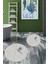 Dijital Baskılı Yıkanabilir Modern Kuş Desenli Ikili Banyo Halısı Paspas Yuvarlak, Klozet-36-Gri, 3