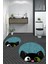 Dijital Baskılı Yıkanabilir Kedi Desenli Ikili Banyo Halısı Paspas Yuvarlak, Klozet-40-Mavi, 3