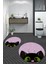 Dijital Baskılı Yıkanabilir Kedi Desenli Ikili Banyo Halısı Paspas Yuvarlak, Klozet-40-Pembe, 3
