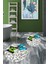 3d Kelebek Desenli Yıkanabilir Kolay Silinir Ikili Banyo Halısı Paspas Yuvarlak, Klozet-45-Renkli, 1
