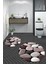 3d Renkli Taş Desenli Yıkanabilir Kolay Silinir Ikili Banyo Halısı Paspas Yuvarlak, Klozet-46-Pembe, 2